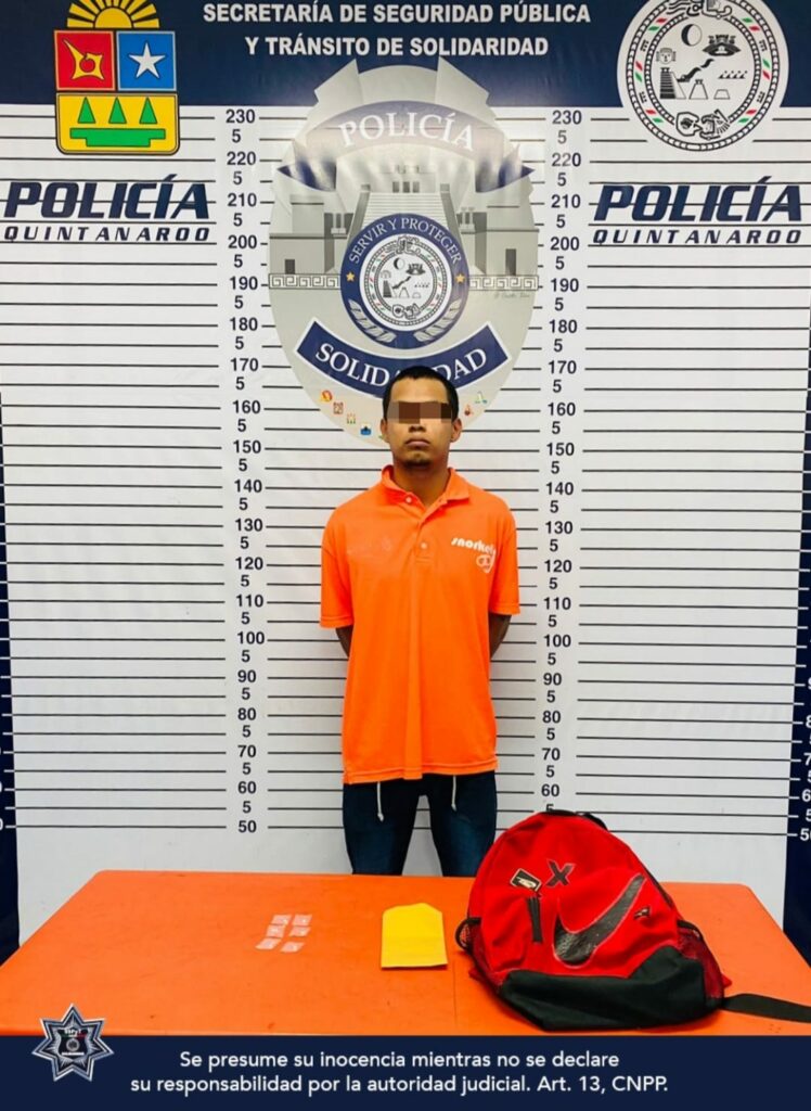 Capturan a un sujeto con posesión de drogas en Playa del Carmen