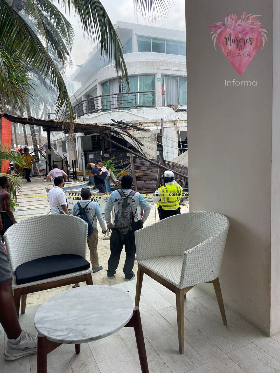 Mueren dos en explosión en el centro de Playa del Carmen