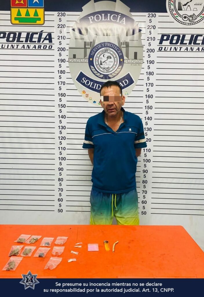 Capturan a un sujeto con posesión de drogas en Playa del Carmen