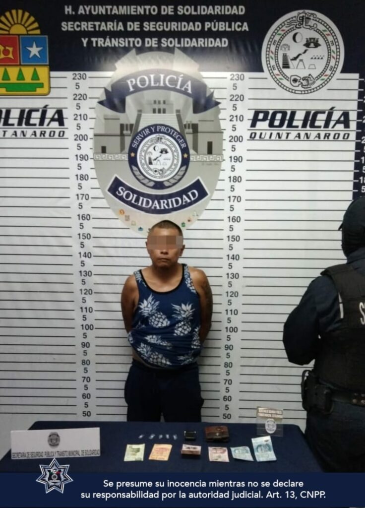 En operativo de vigilancia capturan a dealer en el Ejido de Playa del Carmen