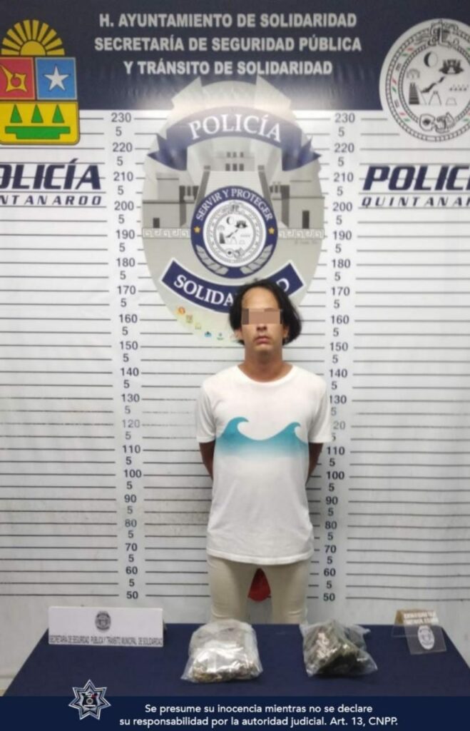 Cae presunto narcomenudista que operaba en la zona turística de Playa del Carmen