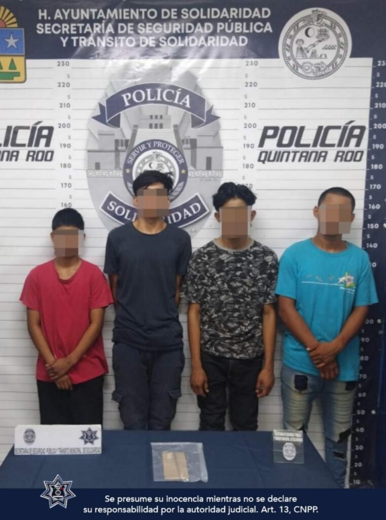 Son unos niños detienen por robo a pandilla de chamaquitos en Playa del Carmen, uno tiene 12 años
