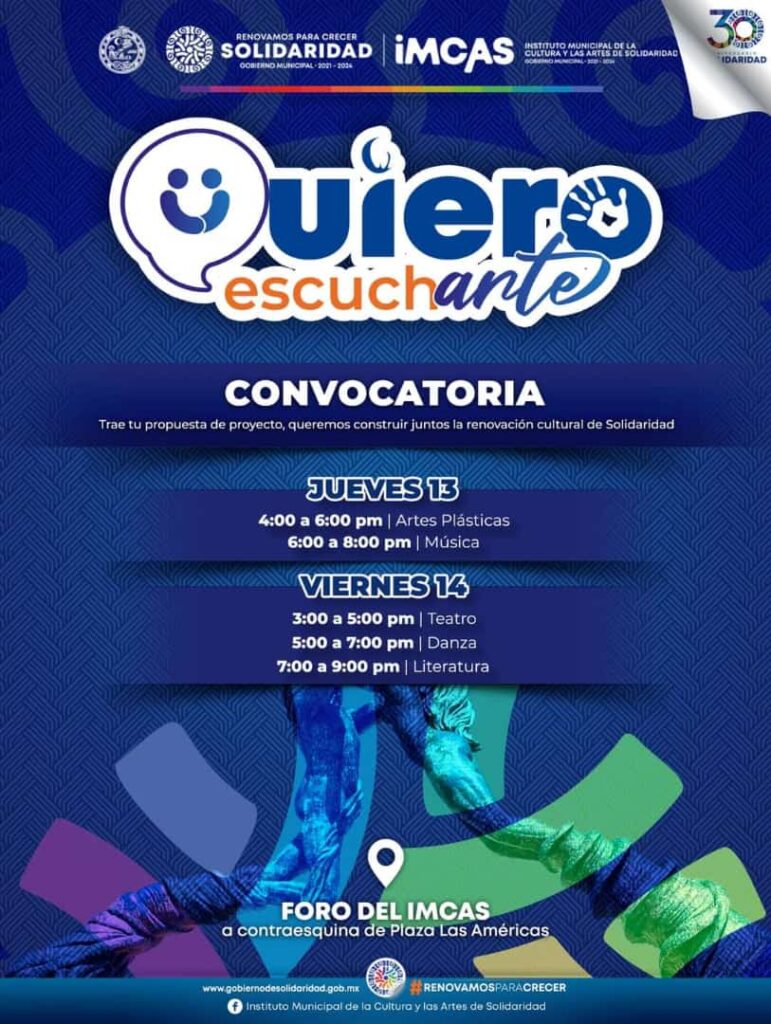 Gobierno municipal convoca a artistas a presentar sus proyectos