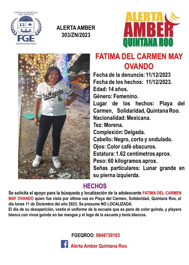 Se busca a tres menores de 14 años que desaparecieron en Playa del Carmen el 11 de diciembre