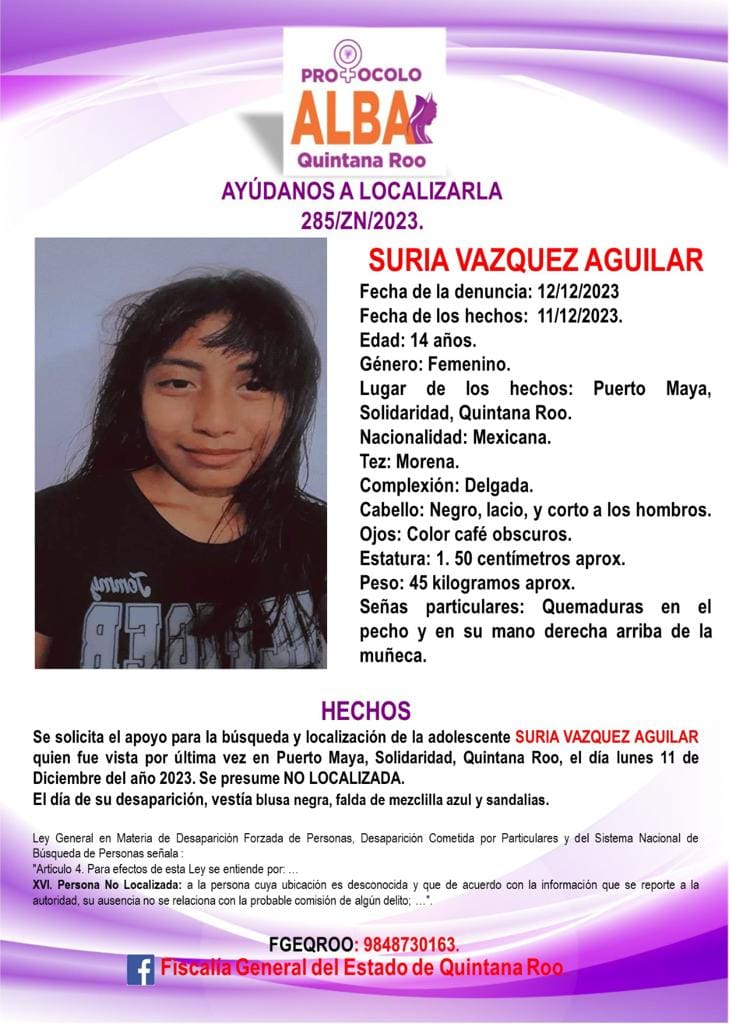 Se busca a tres menores de 14 años que desaparecieron en Playa del Carmen el 11 de diciembre